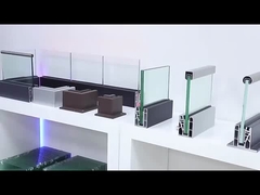 Синий алюминиевый стеклянный перила 10 мм толщины безрамочный стеклянный балюстрад