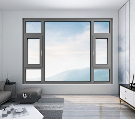 Алюминиевые окна с подвижными окнами, легко очищаемые и теплостойкие