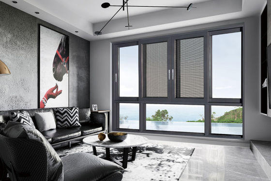 Многоточечное блокирование Алюминиевые скользящие окна с защитой от насекомых и изолированным стеклом