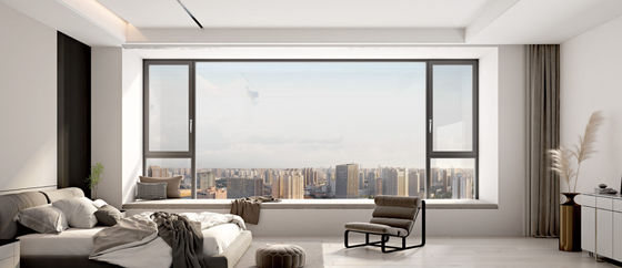 Гибкие окна из алюминия с наклоном и поворотом