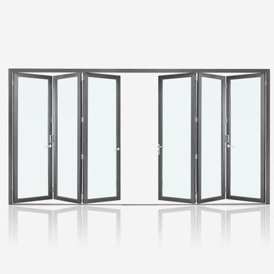 Степное стекло из алюминия, складывающиеся окна из золотого дуба для конгресс-центров