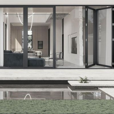 Специальные размеры Алюминиевые двери с двусторонним перекрытием