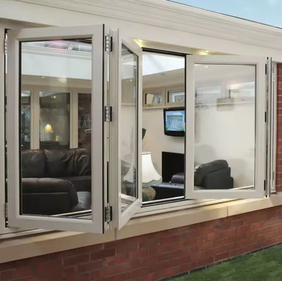 качество  Custom Balcony Aluminum Folding Window Tempered Insulated Folding Glass Window завод