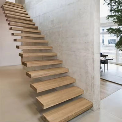 качество  SZG Modern Design Floating Staircase Customized Floating Wooden Staircase завод