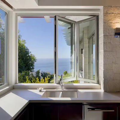 На заказ Балкон Алюминиевое складное окно Затемненное изоляционное складное стекло