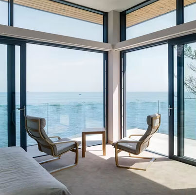 Уменьшение шума Алюминиевые раздвижные двери Изолированное стекло 3 метра Алюминиевые раздвижные двери