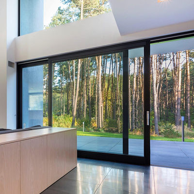 Безопасность Жилой Алюминиевый Сдвижные Стекло Двери Изолированное Стекло С Терморазрыв Профиль