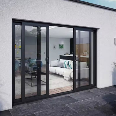 Безопасность Жилой Алюминиевый Сдвижные Стекло Двери Изолированное Стекло С Терморазрыв Профиль