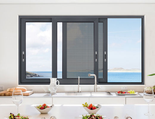 Наружные устойчивые к ураганам скинлайн Алюминиевые раздвижные двери Флуороуглеродные опрыскивания