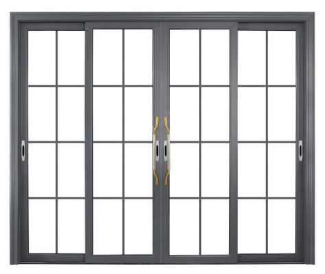 Степленное стекло Прозрачная алюминиевая раздвижная дверь Малая рама Внешняя алюминиевая раздвижная дверь