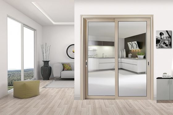 Чёрная тифунная стойкость Алюминиевая раздвижная дверь Алюминиевая рама 1.5 Алюминиевая раздвижная дверь