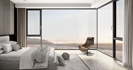 Алюминиевое долговечное открытое окно с ламинированным стеклом и закаленным изоляционным стеклом