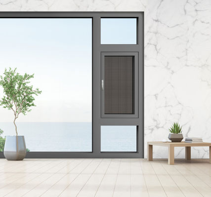 Алюминиевые окна с подвижными окнами, легко очищаемые и теплостойкие