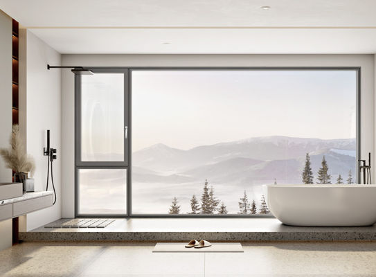 Алюминиевые окна с подвижными окнами, легко очищаемые и теплостойкие