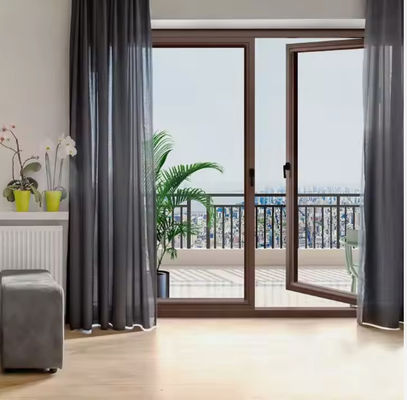 SZG Дом Алюминиевые двойные стеклянные качающиеся двери для безопасности и гладкого открытия