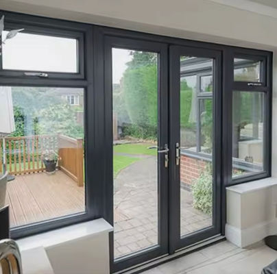 Терморазрыв Алюминиевая стеклянная вращающаяся дверь открытый корпус коррозионностойкий