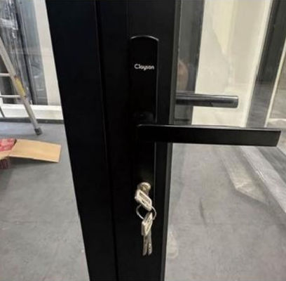 Энергоэффективность Алюминиевые складные двери толстый профиль стеклянные складные двери