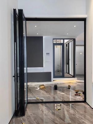 Терморазрыв Алюминиевая рама Сдвижная дверь Противопылестой с закаленным стеклом