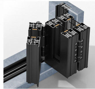 Устойчивая складная дверь из алюминия с современным дизайном