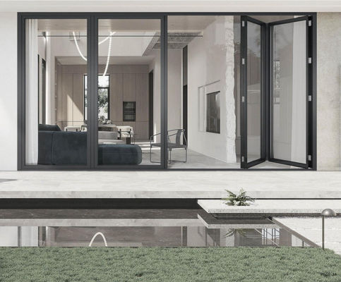 Устойчивые к коррозии Алюминиевые складывающиеся двери с тепловым разрывом