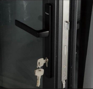 Настраиваемые алюминиевые двусторонние стеклянные двери