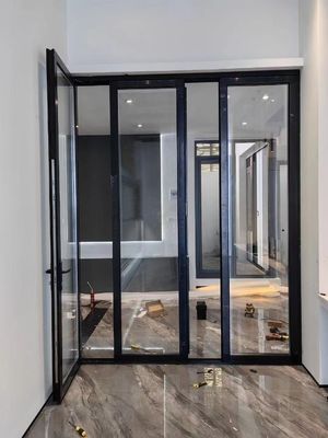 Устойчивость к ураганам Внутренняя алюминиевая двухслойная дверь порошковое покрытие