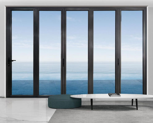 Устойчивость к ураганам Внутренняя алюминиевая двухслойная дверь порошковое покрытие