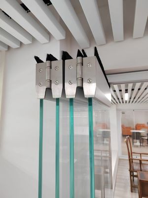 Безопасное закаленное стекло черное алюминиевое двусторонние двери