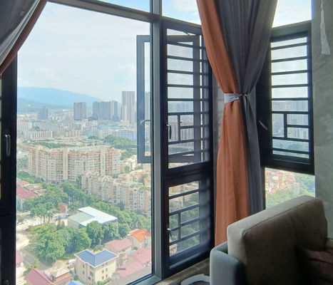 Современное алюминиевое колеблющееся окно Изолированное стекло колеблющееся открытое окно