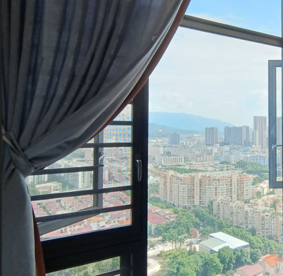 Современное алюминиевое колеблющееся окно Изолированное стекло колеблющееся открытое окно