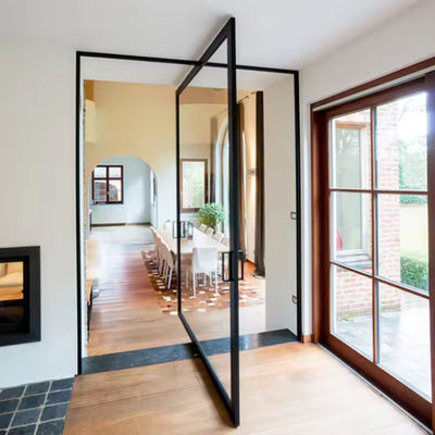 Устойчивость к ураганам Алюминиевая дверь с винтом, настраиваемая с ламинированным стеклом