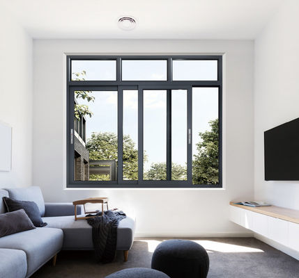 Сдвижное окно из ламинированного алюминия безопасности Сдвижное окно из алюминия стекла