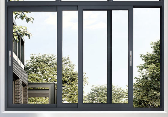 Сдвижное окно из ламинированного алюминия безопасности Сдвижное окно из алюминия стекла