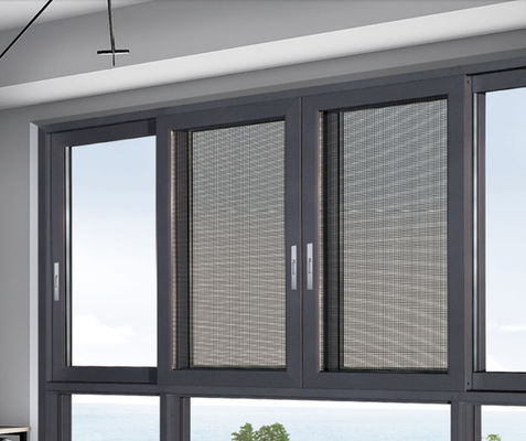Многоточечное блокирование Алюминиевые скользящие окна с защитой от насекомых и изолированным стеклом