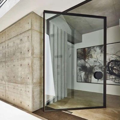 Устойчивые к ураганам Алюминиевые вращательные двери Затемненное стекло Передняя дверь