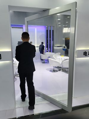 Маленькая рама Алюминиевая вращающаяся дверь Температурное прозрачное стекло Входная вращающаяся дверь