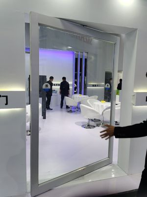 Маленькая рама Алюминиевая вращающаяся дверь Температурное прозрачное стекло Входная вращающаяся дверь