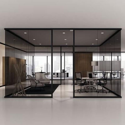 Окрашенное красочное стекло Внутренние стеклянные перегородки Домашнее использование с алюминиевой рамой