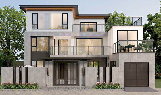 Гибкие окна из алюминия с наклоном и поворотом