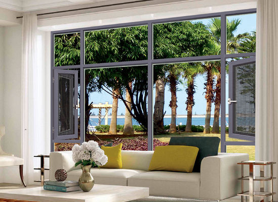 Устойчивые к погодным условиям окна из алюминия с защитой безопасности