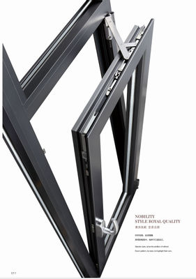 Настраиваемые окна из алюминия наклоняются и поворачиваются звукоизоляционные с изоляционным стеклом