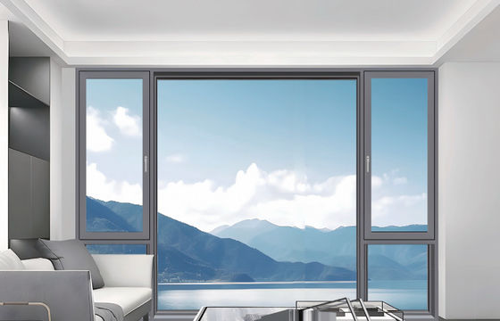 Настраиваемые окна из алюминия наклоняются и поворачиваются звукоизоляционные с изоляционным стеклом