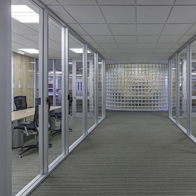 Алюминиевая профильная рама Стеклянная перегородка