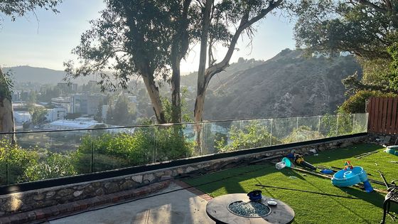 Покрытие порошкового покрытия стеклянных перил без рамы для жилых помещений