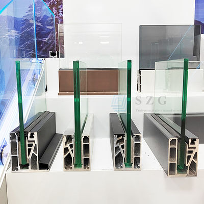 Покрытие порошкового покрытия стеклянных перил без рамы для жилых помещений