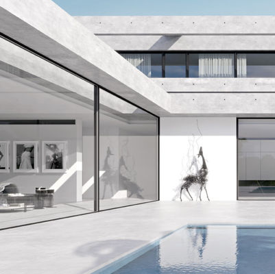 Настраиваемый алюминиевые раздвижные двери раздвижной метод открытия и 1,2 мм-2,2 мм толщины рамы для индивидуальных потребностей