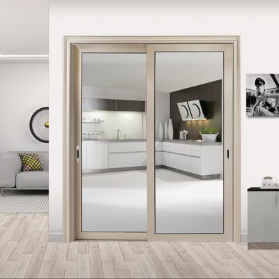 Долговечная алюминиевая раздвижная дверь для предотвращения нефтяных дымов 50 лет Продолжительность жизни и высокая энергоэффективность