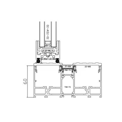 Внутренняя дверь из алюминия из нержавеющей стали с прозрачным стеклом и толщиной рамы 1,8 мм