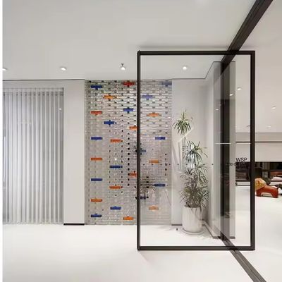 Внутренняя дверь из алюминия из нержавеющей стали с прозрачным стеклом и толщиной рамы 1,8 мм