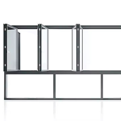 Вертикальное алюминиевое двухслойное окно высокая энергоэффективность с индивидуальным стеклом и рамой